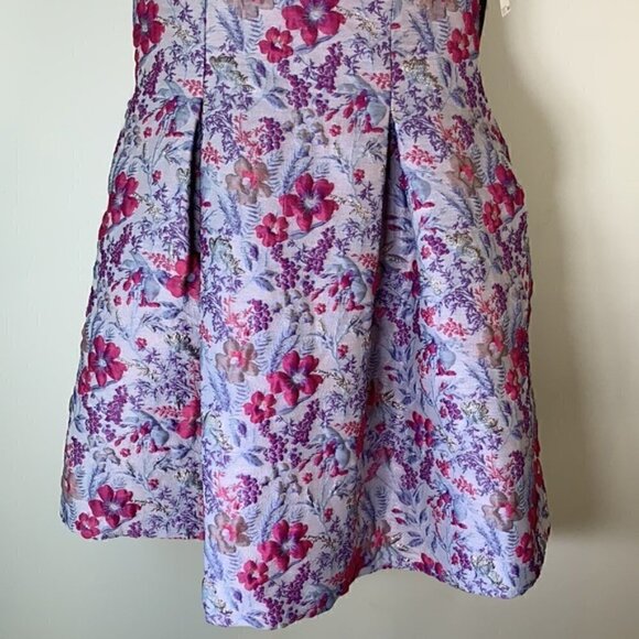 NWT. Aidan Mattox 6 Jacquard Open Back Flare Dress. - Picture 11 of 16